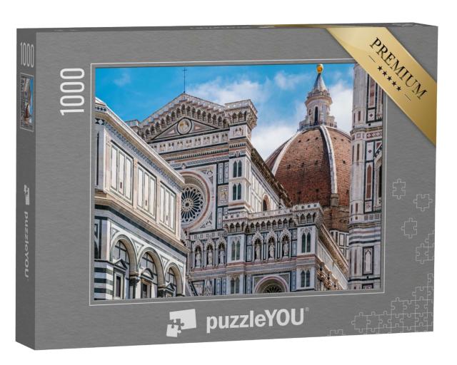 Puzzle 1000 Teile „Nahaufnahme der Kathedrale Santa Maria del Fiore, Florenz“