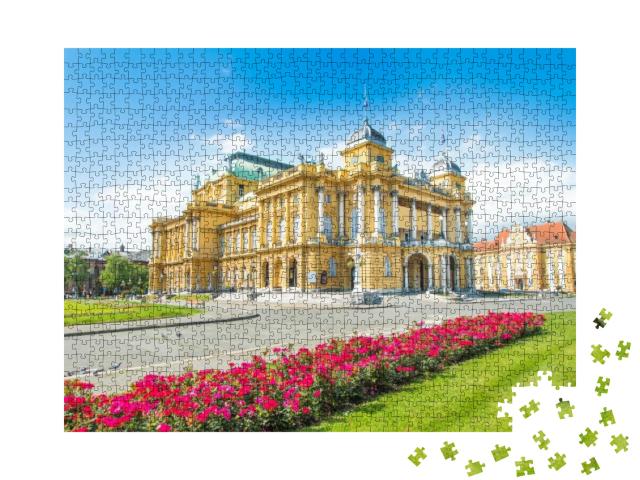 Puzzle 1000 Teile „Kroatisches Nationaltheater in Zagreb“