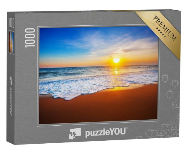 Puzzle 1000 Teile „Verzauberter Sonnenuntergang am Meer“