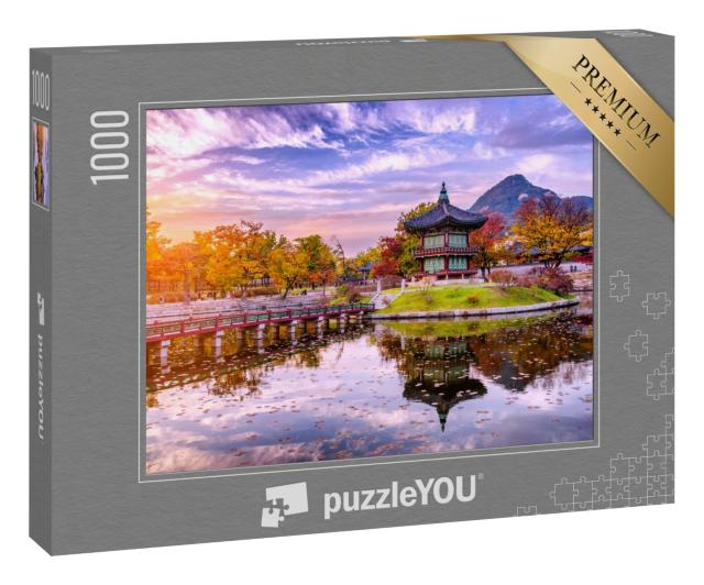 Puzzle 1000 Teile „Wasserpavillon im Gyeongbokgung-Palast, Seoul, Südkorea“