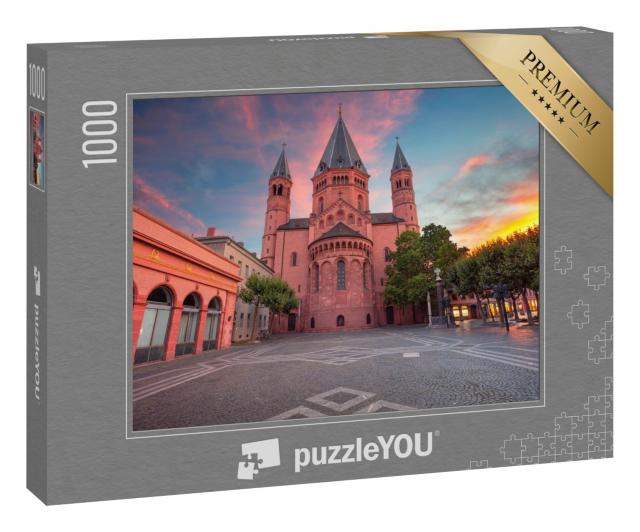Puzzle 1000 Teile „Stadtbild von Mainz mit Innenstadt und Dom“