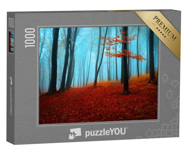 Puzzle 1000 Teile „Mystischer Herbsttag im Wald“
