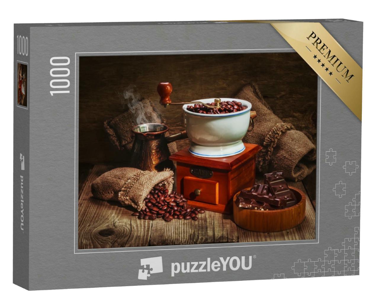 Puzzle 1000 Teile „Kaffeemühle und sonstiges Zubehör“