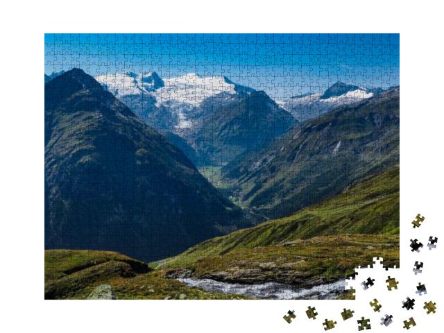 Puzzle 1000 Teile „Blick auf den Großvenediger im Nationalpark Hohe Tauern“