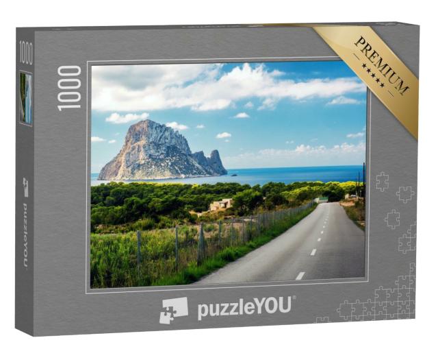 Puzzle 1000 Teile „Straße zum Strand Cala d'Hort mit Aussicht auf Es Vedra. Ibiza“