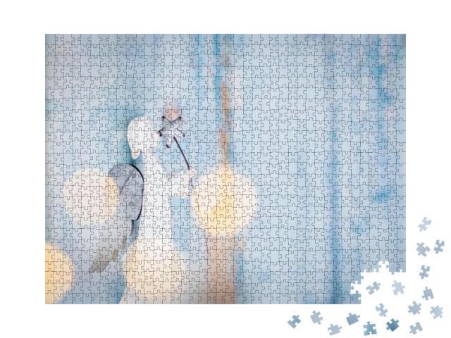 Puzzle 1000 Teile „Weißer Engel und Sonne“