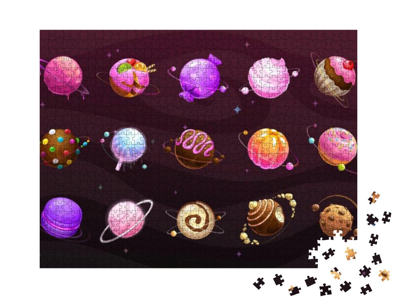 Puzzle 1000 Teile „Bunte Welt der Süßigkeiten, verschiedene Sorten“