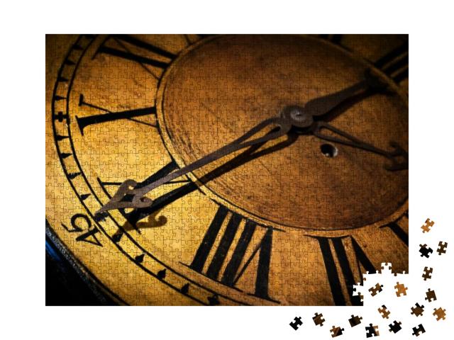 Puzzle 1000 Teile „Nahaufnahme einer antiken Uhr “