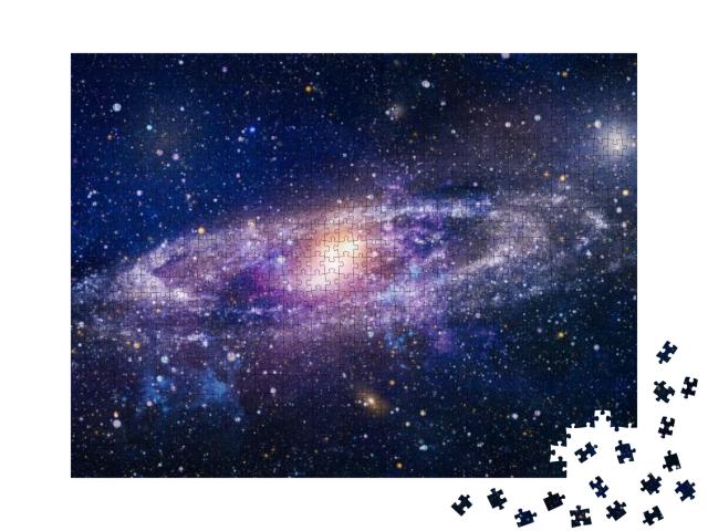 Puzzle 1000 Teile „Schönheit des Weltraums mit Planeten, Sternen und Galaxien“