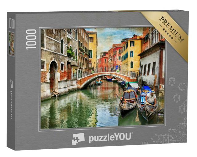 Puzzle 1000 Teile „Romantische venezianische Kanäle“