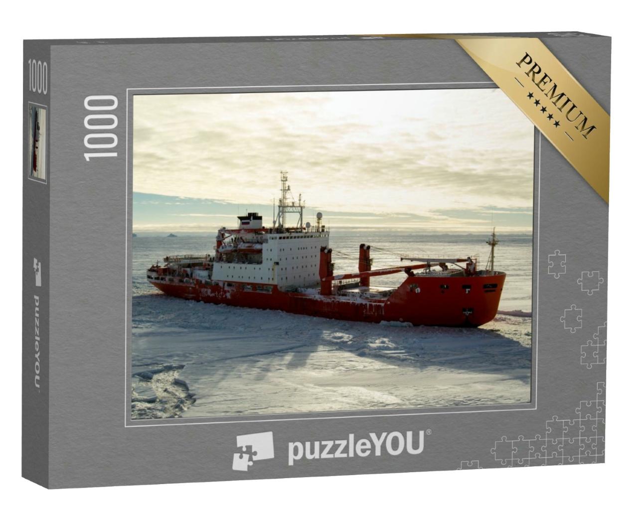 Puzzle 1000 Teile „Expeditionsschiff im antarktischen Meer“
