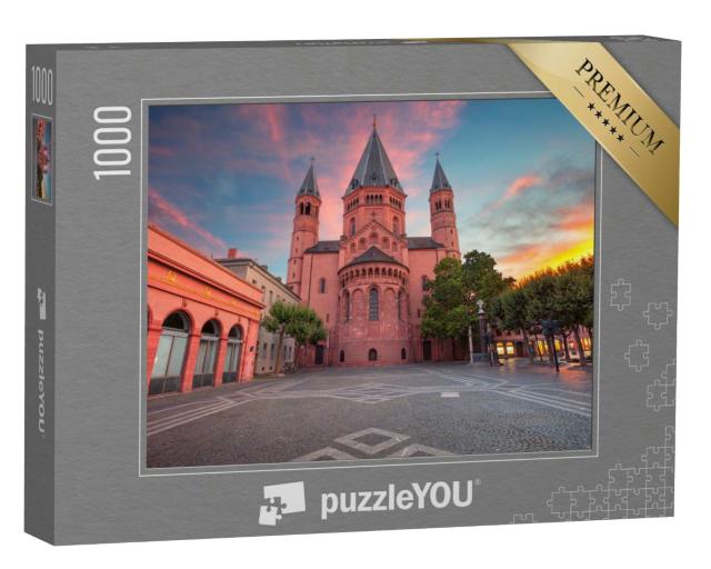 Puzzle 1000 Teile „Stadtbild von Mainz mit Innenstadt und Dom“