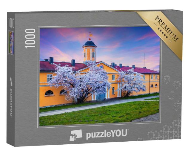 Puzzle 1000 Teile „Frühlingsabend am Bergpark Wilhelmshöhe, Kassel, Deutschland“