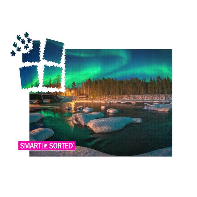 SMART SORTED® | Puzzle 1000 Teile „Aurora borealis: Nordlicht“