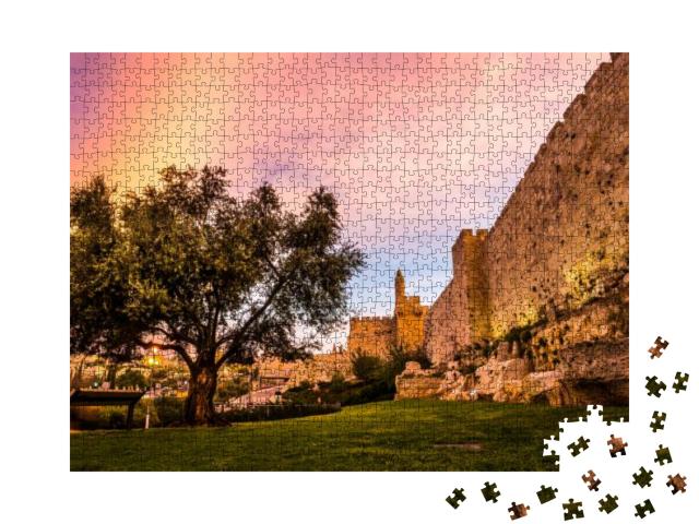 Puzzle 1000 Teile „Das Minarett des Davidsturms, Jerusalem, Irael“