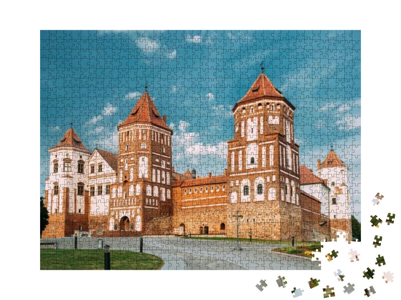 Puzzle 1000 Teile „Schlosskomplex Mir, UNESCO-Weltkulturerbe, Belarus“