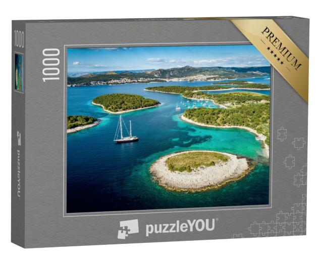 Puzzle 1000 Teile „Wunderschöne Paklinski-Inseln in Hvar, Kroatien“