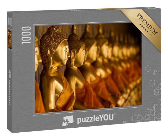 Puzzle 1000 Teile „Buddha-Statue im Wat Arun, Bangkok Thailand“