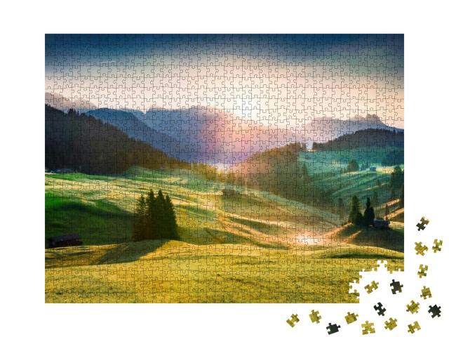 Puzzle 1000 Teile „Seiser Alm in der Provinz Bozen, Südtirol“