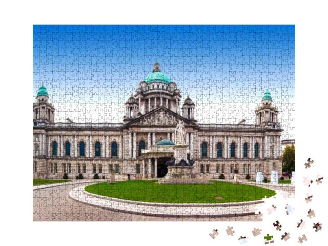 Puzzle 1000 Teile „Rathaus von Belfast am Donegall Square, Nordirland“