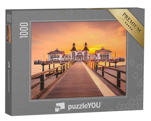 Puzzle 1000 Teile „Selliner Seebrücke im Sonnenaufgang, Ostseebad Sellin, Deutschland“