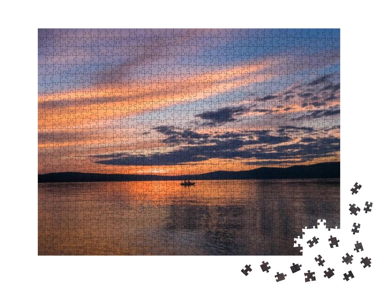 Puzzle 1000 Teile „Sonnenuntergang im Driftwood Provincial Park, Ontario“