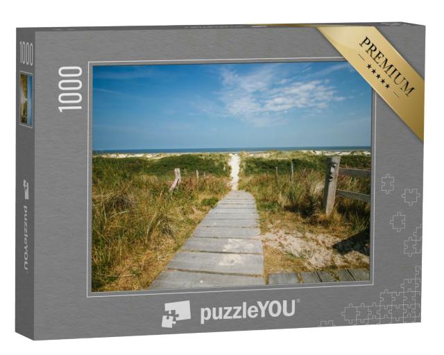 Puzzle 1000 Teile „Waldweg zum Strand von Wangerooge“