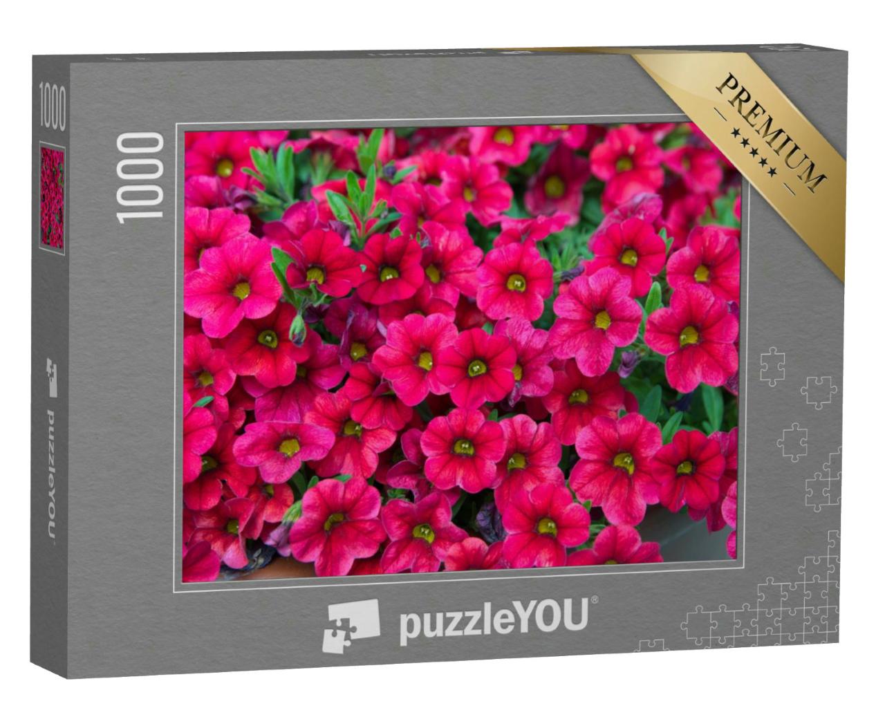 Puzzle 1000 Teile „Petunien mit rosa Blüten“
