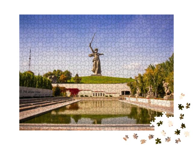 Puzzle 1000 Teile „Das Vaterland ruft: Denkmal bei Wolgograd“