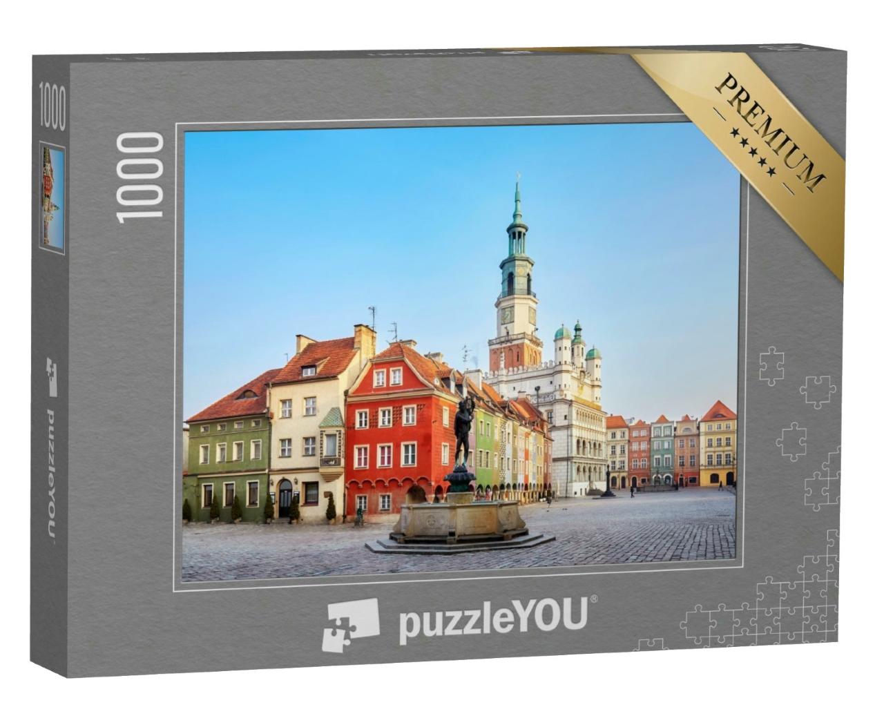 Puzzle 1000 Teile „Hauptplatz in der Altstadt von Poznan, Polen“