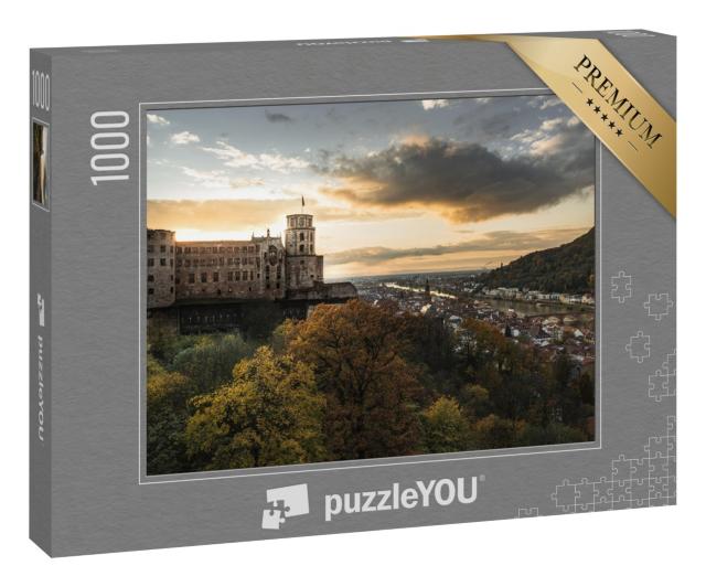 Puzzle 1000 Teile „Abendstimmung über Heidelberg“