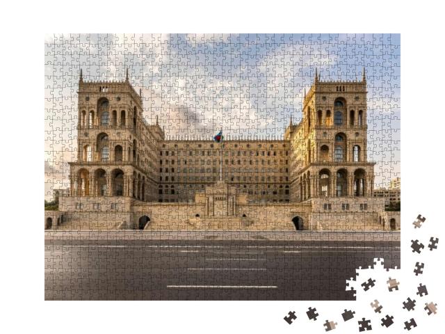 Puzzle 1000 Teile „Das Regierungsgebäude in Baku, Aserbaidschan“