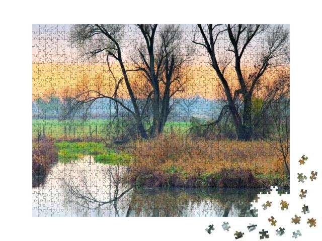 Puzzle 1000 Teile „Kleiner Spreewald im Herbst, Brandenburg“