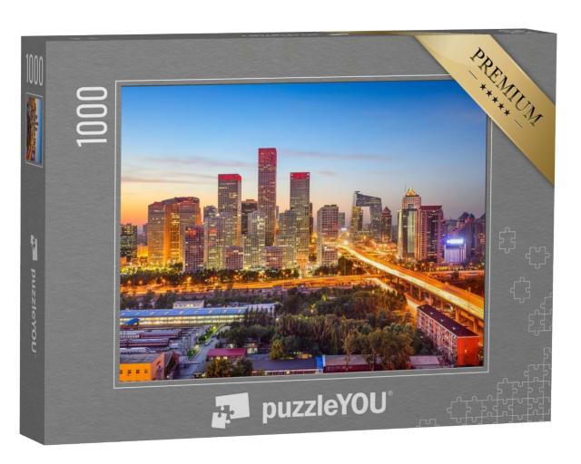Puzzle 1000 Teile „Skyline von Peking bei Sonnenuntergang “