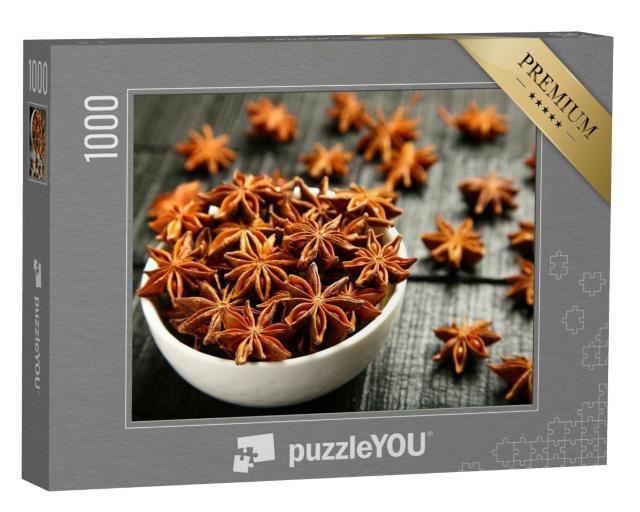 Puzzle 1000 Teile „Frische Bio-Sternanisgewürzfrüchte und -samen“