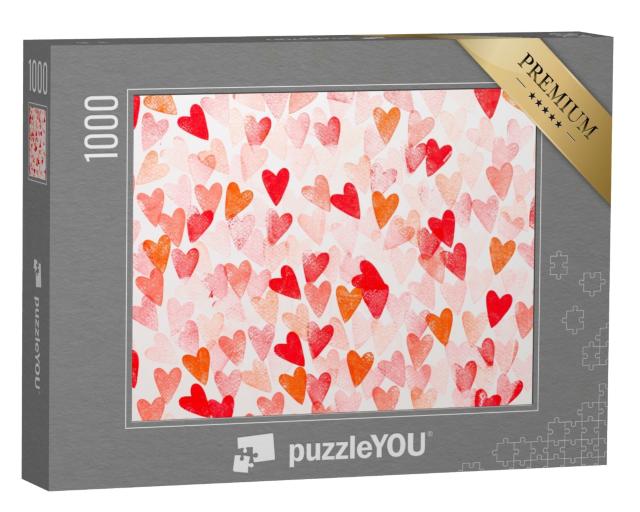 Puzzle 1000 Teile „Grüße zum Valentinstag“