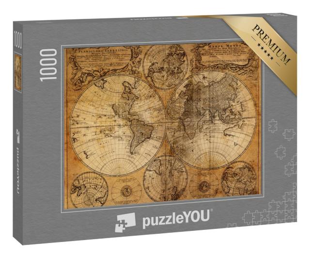 Puzzle 1000 Teile „Alte Weltkarte aus dem Jahr 1746“