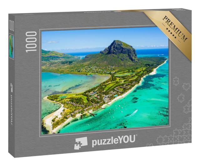Puzzle 1000 Teile „Blaue Lagune am Fuße des Le Morne Brabant, Mauritius“