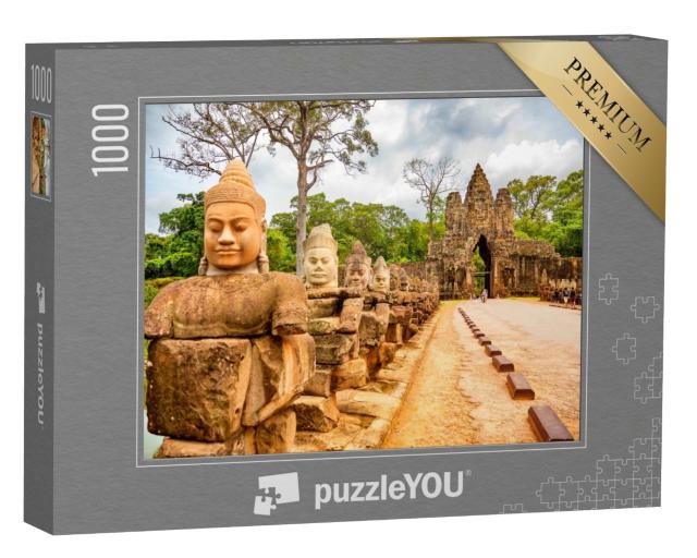 Puzzle 1000 Teile „Skulpturen am Südtor des Angkor Thom, Siem Reap, Kambodscha“