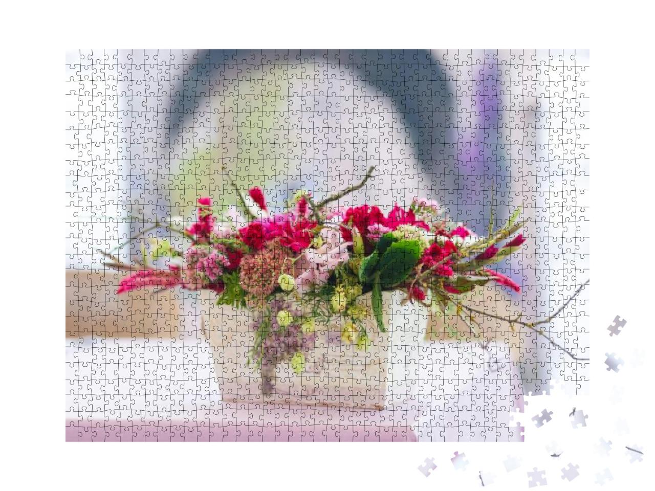 Puzzle 1000 Teile „Blumen und Vase“