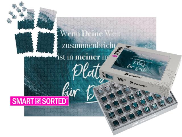 SMART SORTED® | Puzzle 1000 Teile „Wenn Deine Welt zusammenbricht, ist in Meiner immer Platz für Dich.“