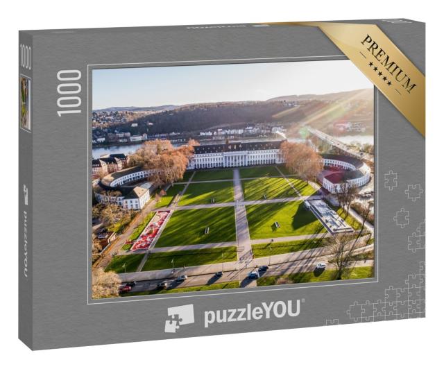 Puzzle 1000 Teile „Kurfürstliches Schloss mit Park in Koblenz am Rhein“