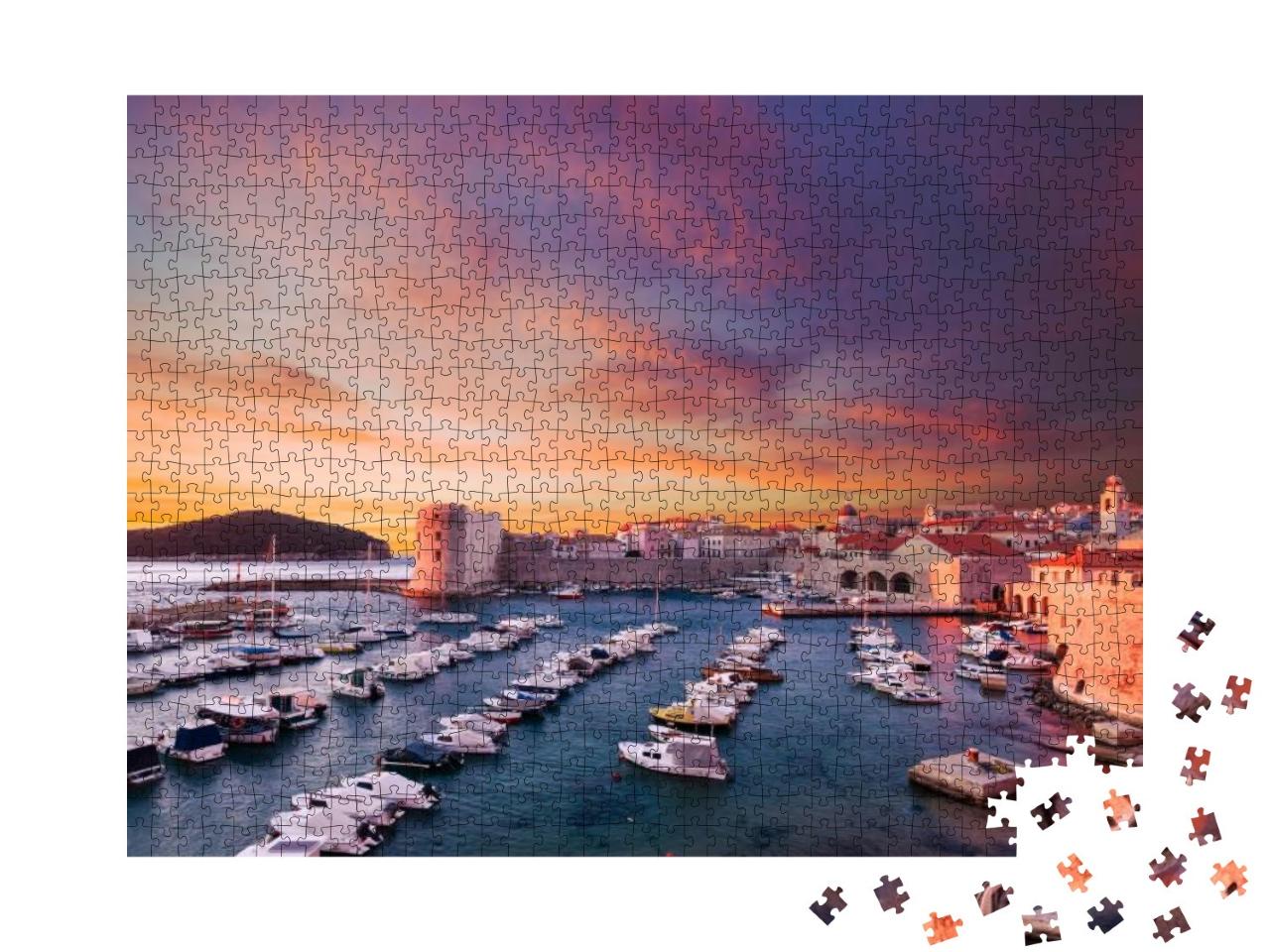 Puzzle 1000 Teile „Stadthafen in Dubrovnik, Kroatien“