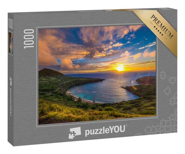 Puzzle 1000 Teile „Sonnenaufgang über der Hanauma Bay auf Oahu, Hawaii“