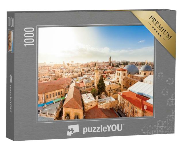 Puzzle 1000 Teile „Altstadt von Jerusalem aus der Vogelperspektive“