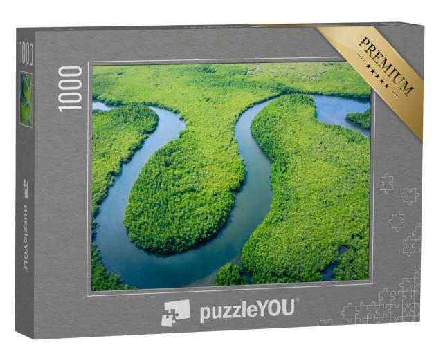 Puzzle 1000 Teile „Vogelperspektive auf den Amazonas-Regenwald in Brasilien“