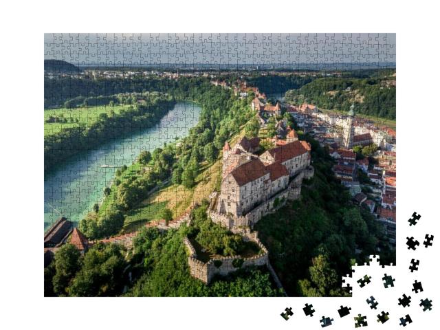 Puzzle 1000 Teile „Burghausen mit längster Burg der Welt“