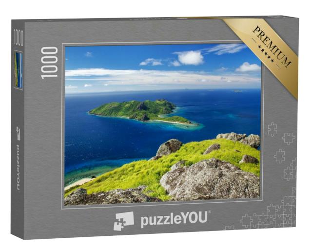 Puzzle 1000 Teile „Blick auf Insel Kuata vom Vulkan Vatuvula, Yasawa-Inseln, Fidschi“