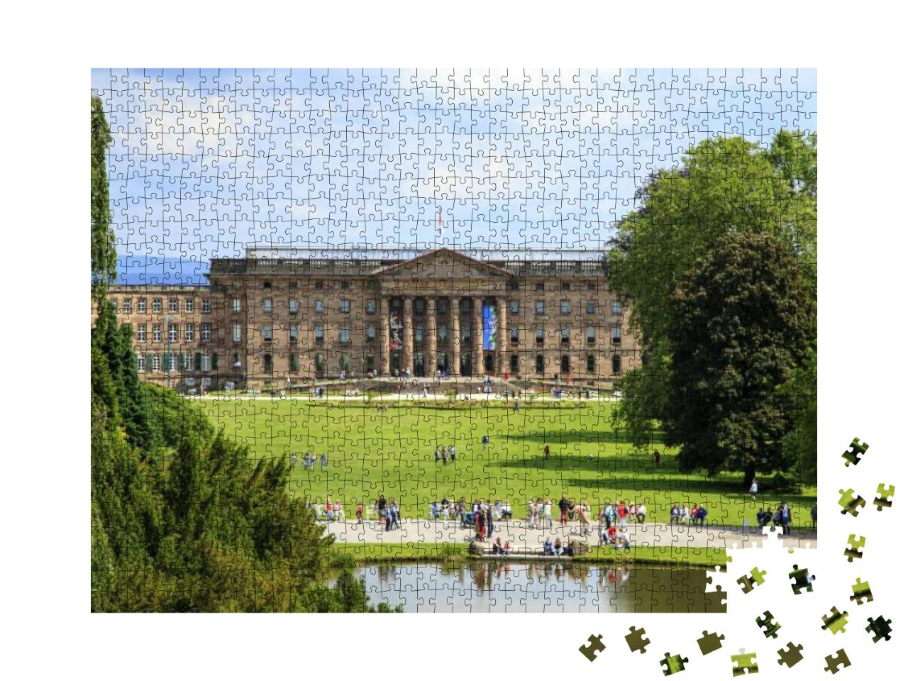 Puzzle 1000 Teile „Bergpark Wilhelmshöhe, ein Landschaftspark in Kassel, Nordhessen, Deutschland“