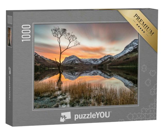 Puzzle 1000 Teile „Stimmungsvolles Bergpanorama mit Sonnenaufgang, Lake District, UK“